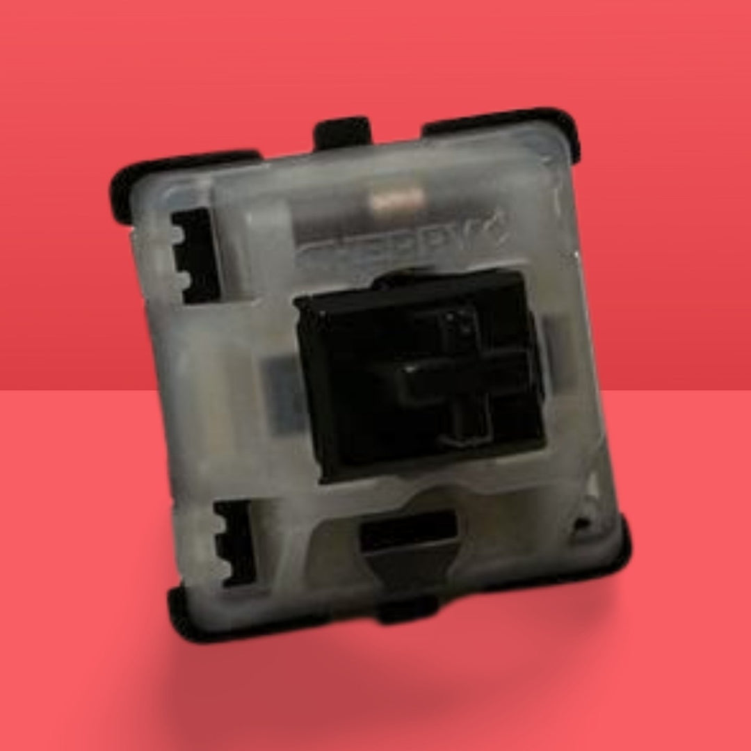 Cherry MX Black Clear-Top (Nixie) PCB Mount Switches - Linear Switch - KNC Keys LLC