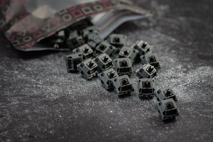 KNC Keys Black Jacket Light-Mid Tactile Switches - Tactile Switch - KNC Keys LLC