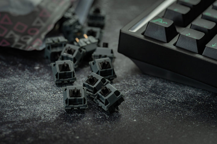 KNC Keys Black Jacket Light-Mid Tactile Switches - Tactile Switch - KNC Keys LLC