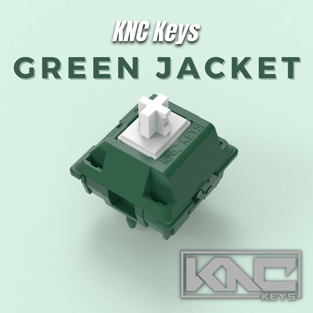 KNC Keys Green Jacket 1.5 Linear Switches - Linear Switch - KNC Keys LLC
