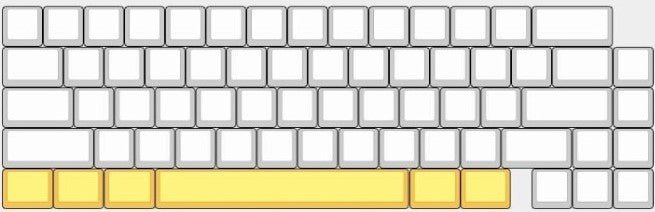 Loki65 Keyboard Hotswap PCB Layout Chart